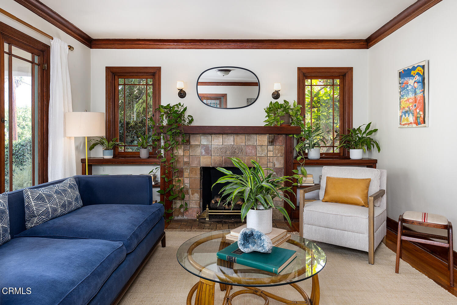 546 Douglas Street Pasadena, CA 91104 - Photo 7 of 36 a living room with furniture and a fireplace