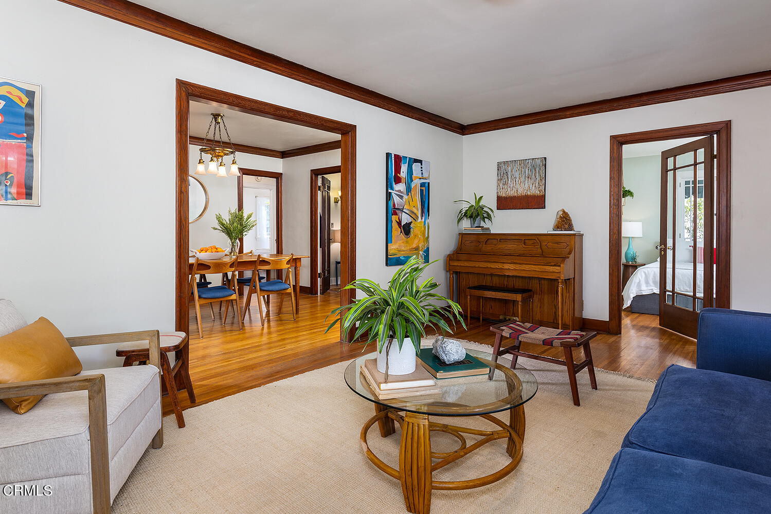 546 Douglas Street Pasadena, CA 91104 - Photo 10 of 36 a living room with furniture a piano and a potted plant