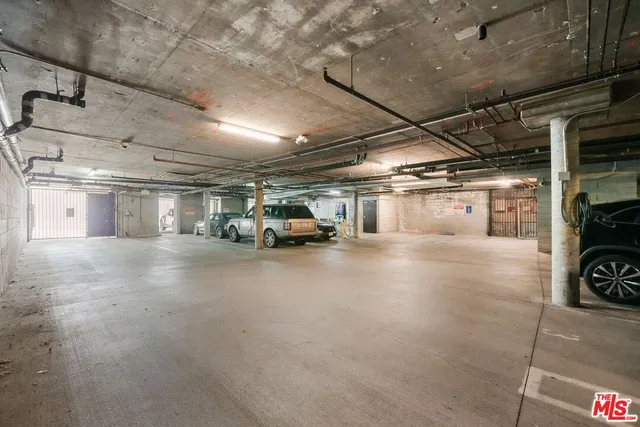 a view of a car parked in a parking