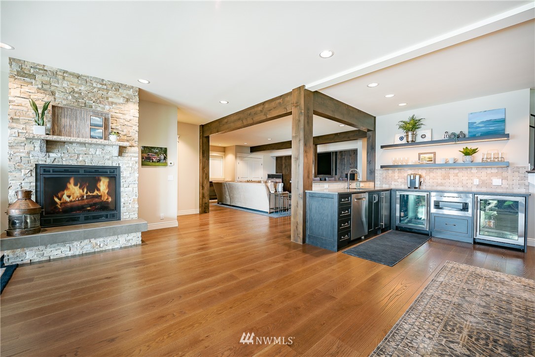 8745 Oertel Drive Blaine, WA 98230 - Photo 22 of 40 a view of kitchen with furniture and fireplace