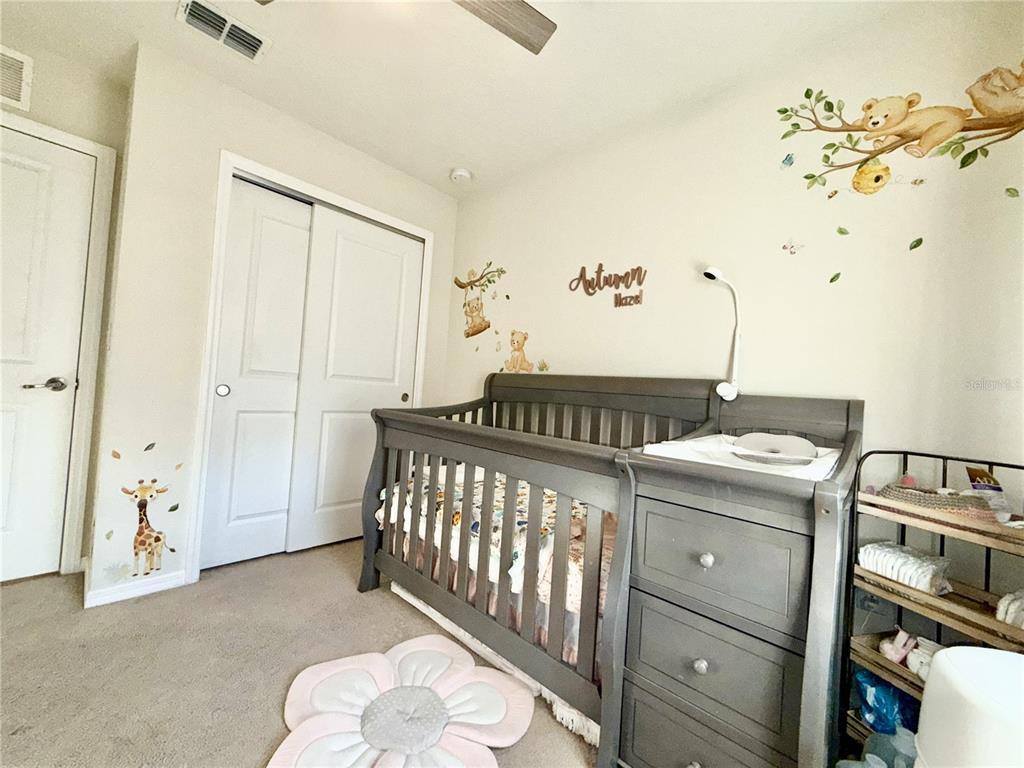 2208 Gopher Tortoise Terrace Oakland, FL 34787 - Photo 33 of 50 a bedroom with a bed and a chandelier