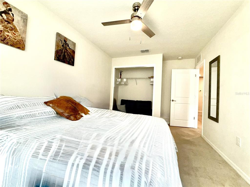 2208 Gopher Tortoise Terrace Oakland, FL 34787 - Photo 38 of 50 a bedroom with a bed and a mirror