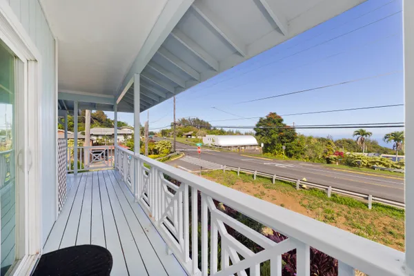 a view of a balcony