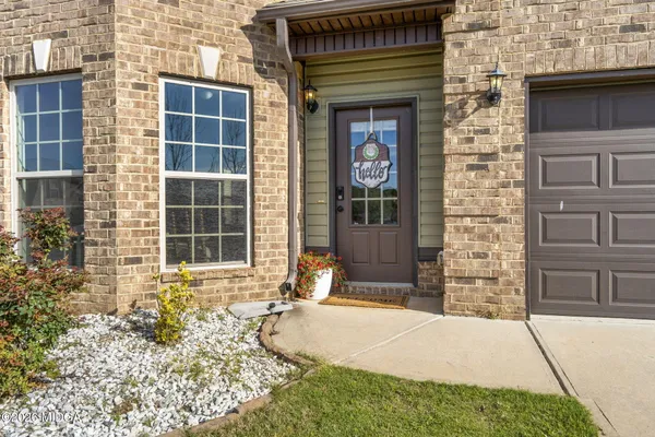 a front view of a house