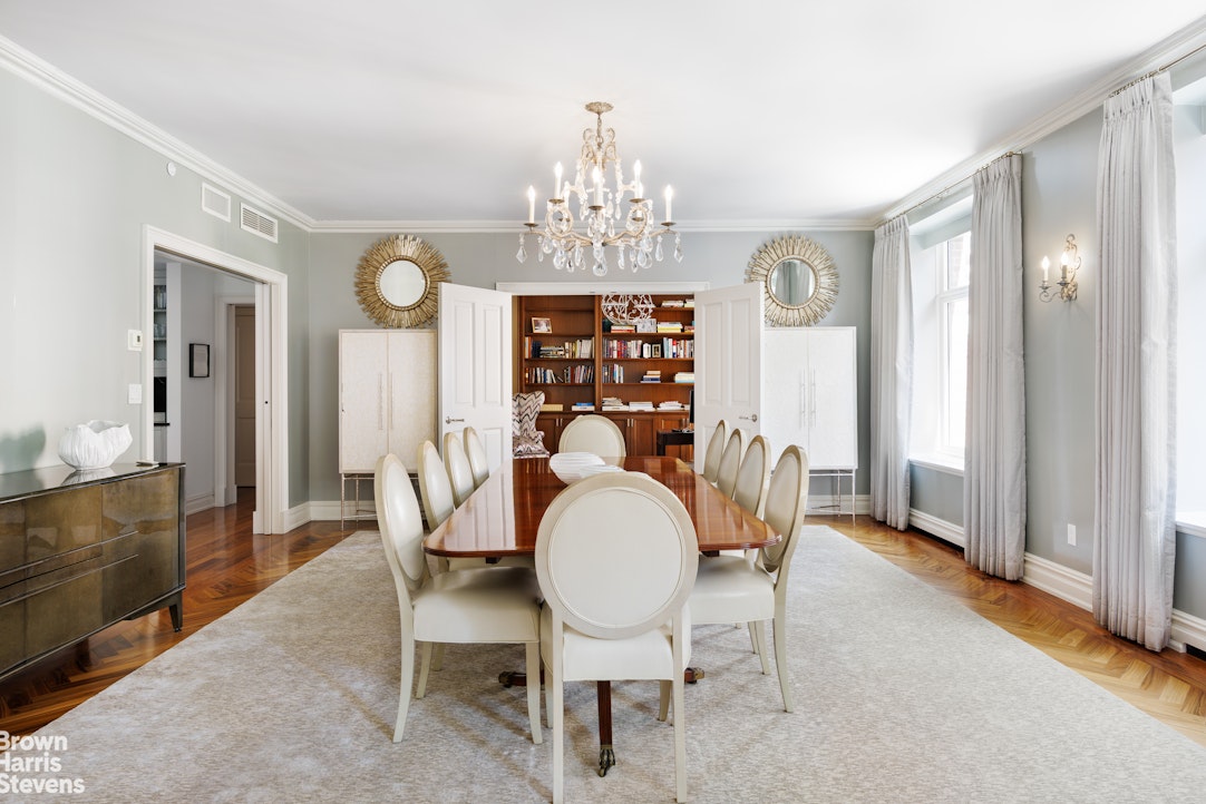 535 West End Avenue, Unit 8B Manhattan, NY 10024 - Photo 4 of 16 a view of a dining room with furniture and window