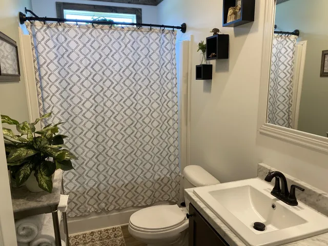 a bathroom with a sink and toilet