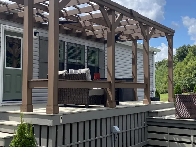 a front view of a house with a balcony