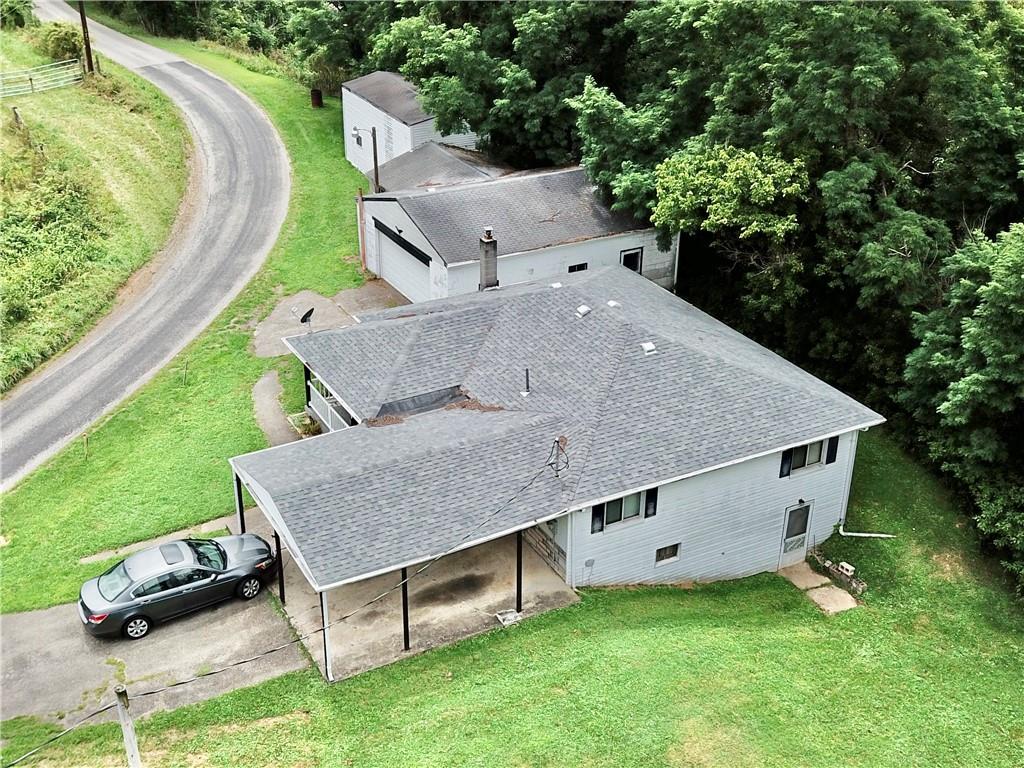 309 Moscow Road Waynesburg, PA 15370 - Photo 2 of 25 an aerial view of a house with swimming pool garden and patio