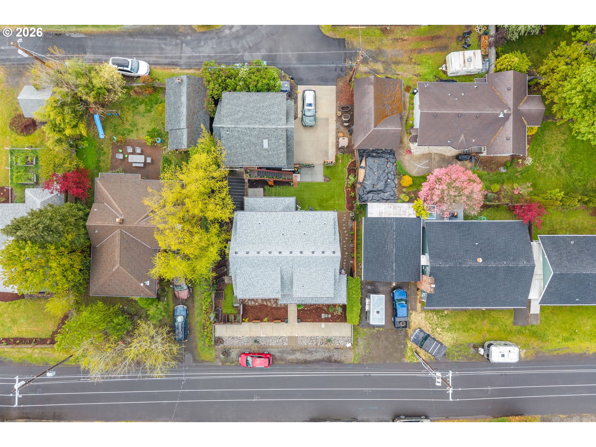 1114 9th Street Hood River, OR 97031 - Photo 2 of 48 an aerial view of residential houses with outdoor space and parking