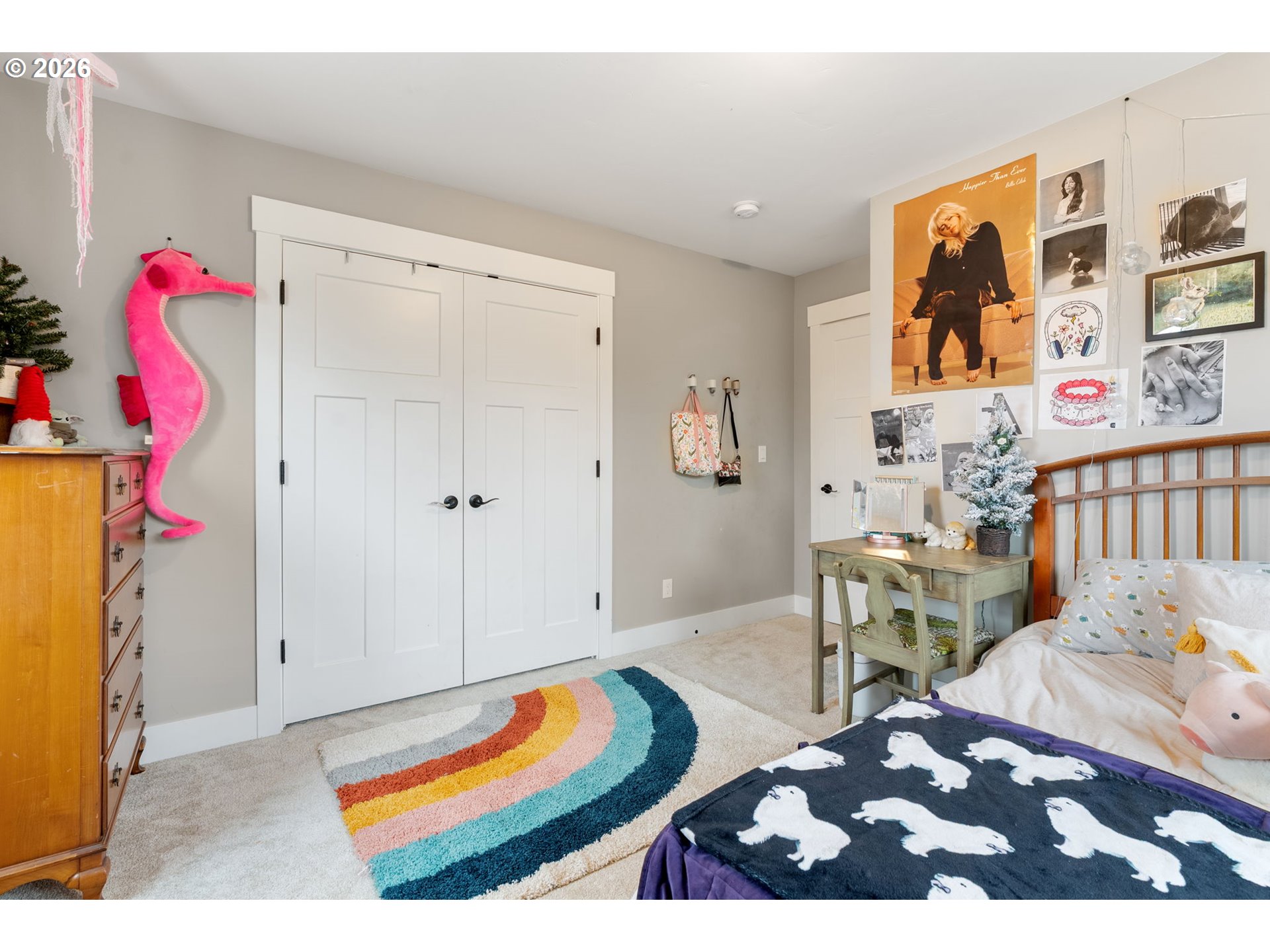1114 9th Street Hood River, OR 97031 - Photo 31 of 48 a bedroom with furniture and a rug
