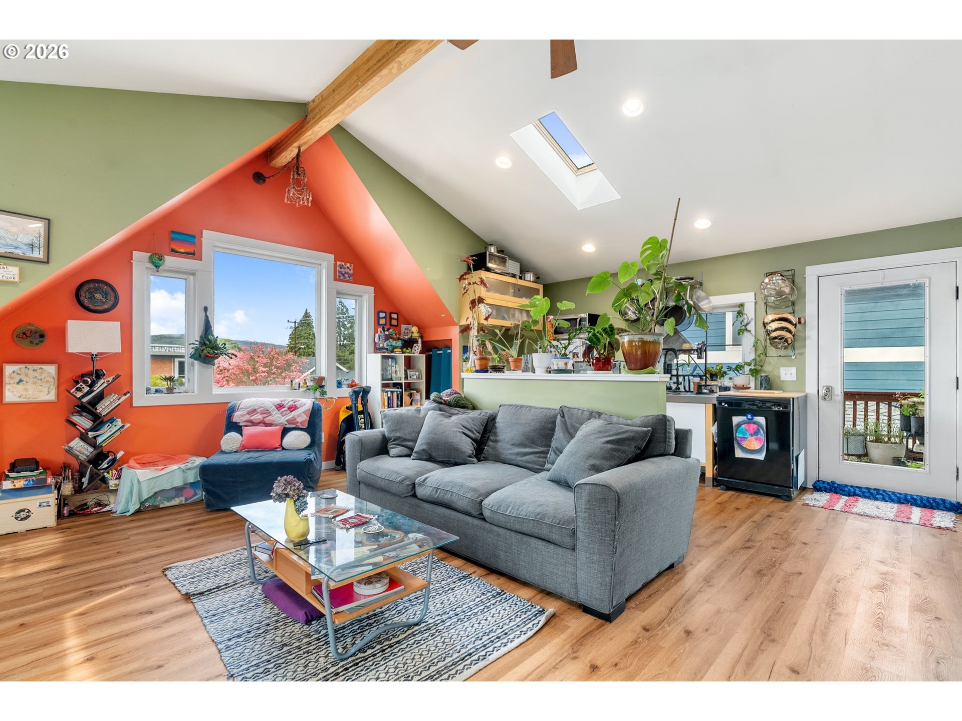 1114 9th Street Hood River, OR 97031 - Photo 38 of 48 a living room with furniture and wooden floor