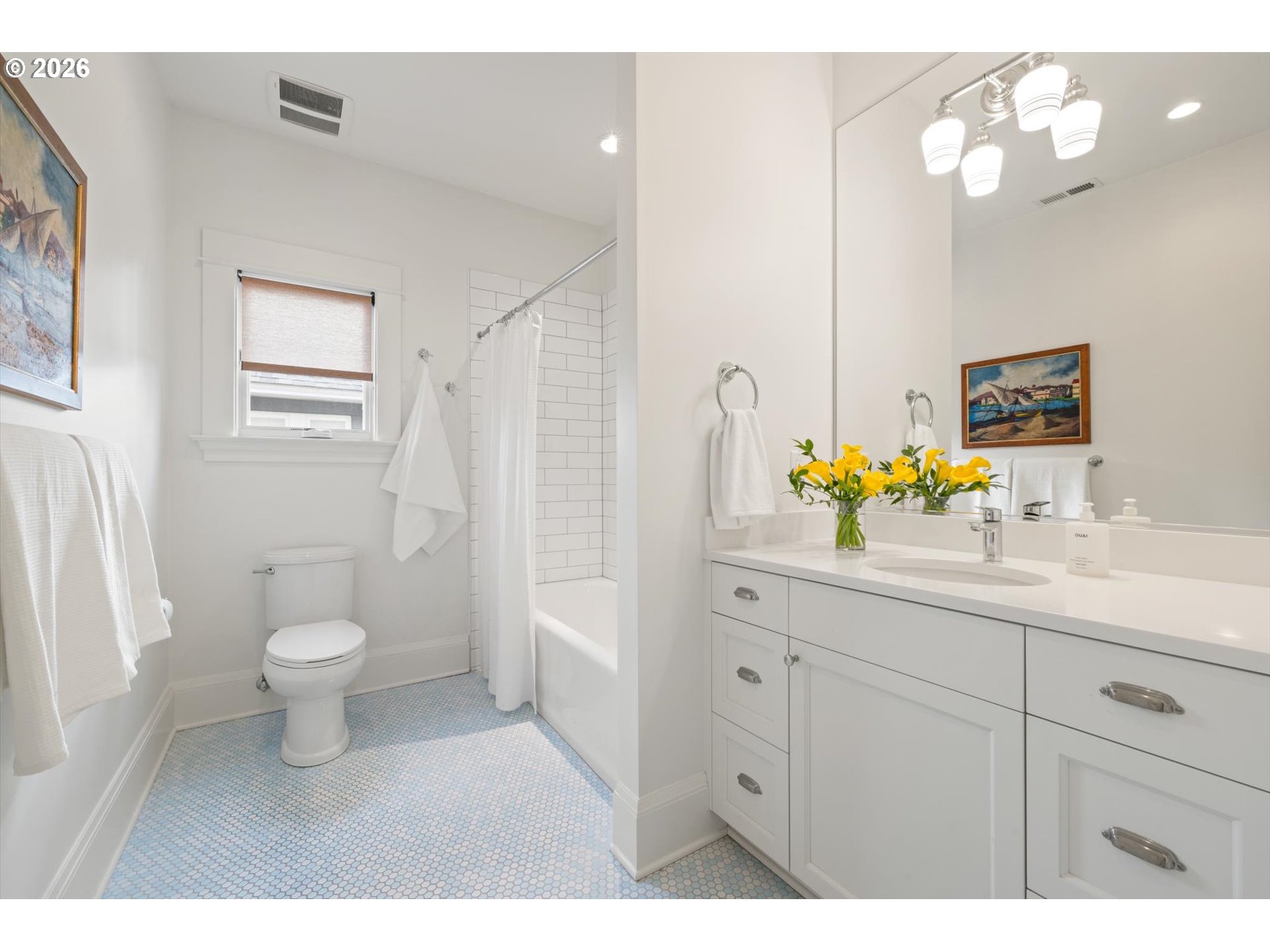 3431 Northeast Alameda Street Portland, OR 97212 - Photo 24 of 37 a bathroom with a sink a toilet and a mirror