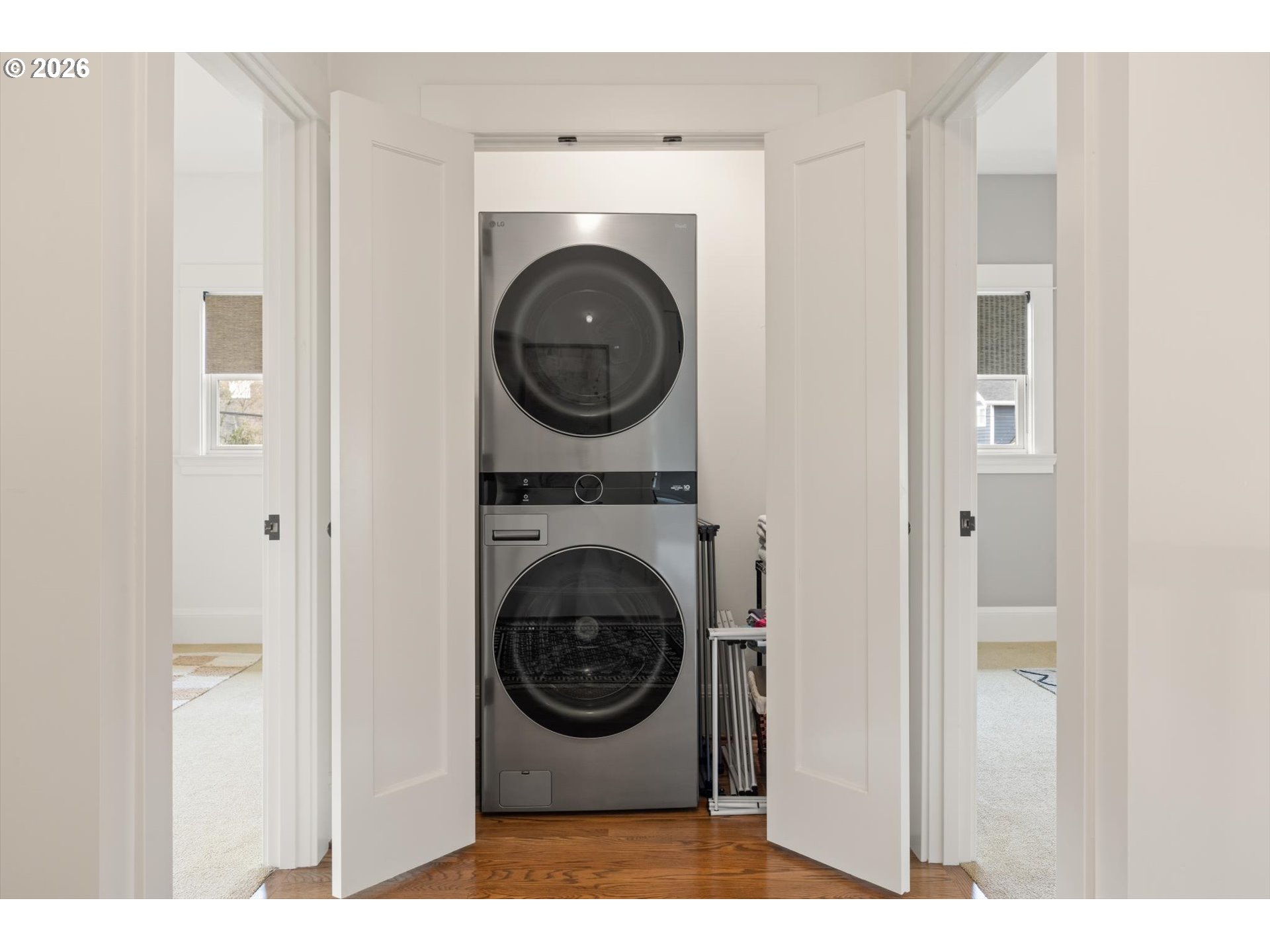 3431 Northeast Alameda Street Portland, OR 97212 - Photo 25 of 37 a view of a hallway with washer and dryer