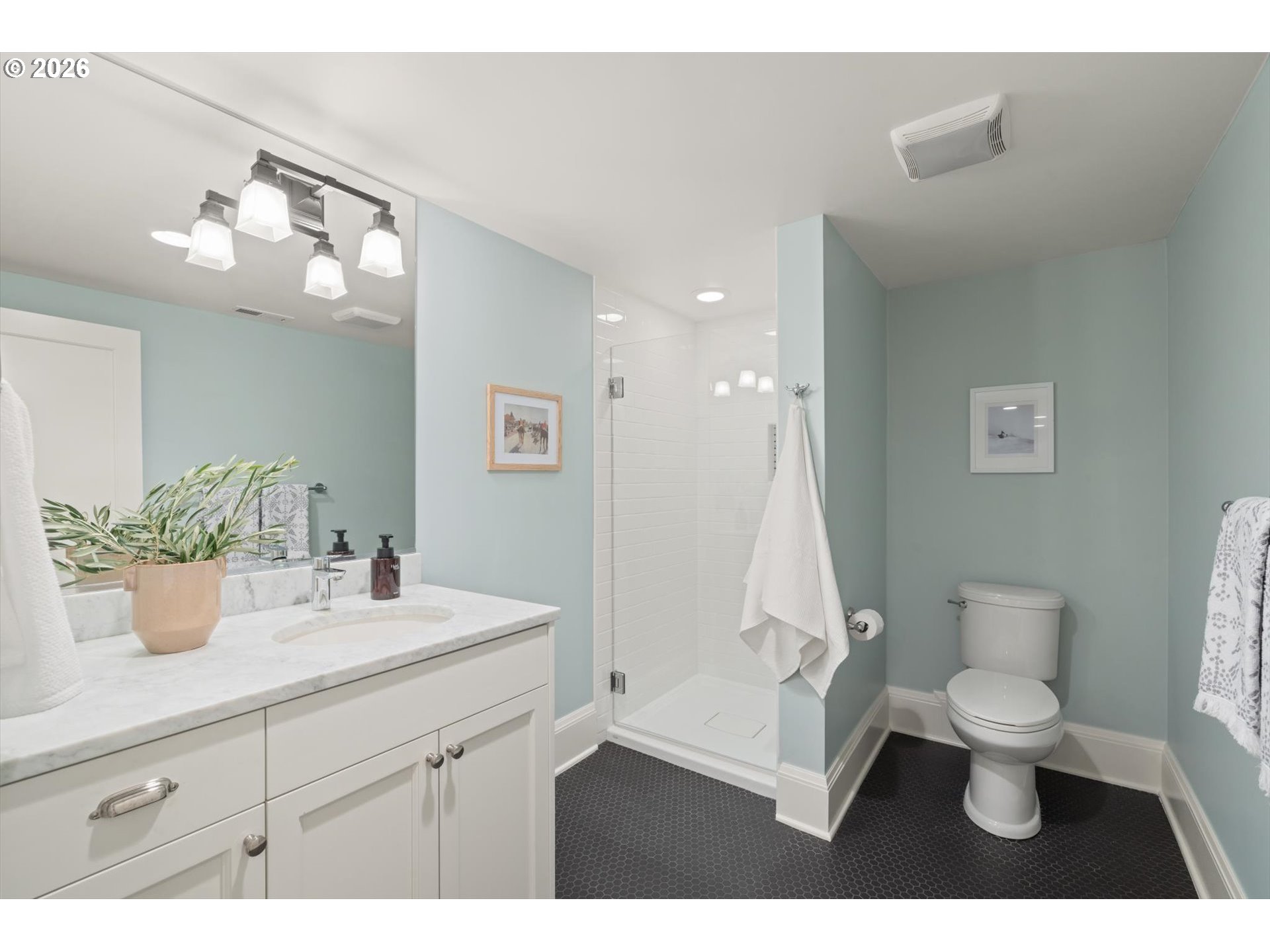 3431 Northeast Alameda Street Portland, OR 97212 - Photo 29 of 37 a bathroom with a sink a toilet and a mirror