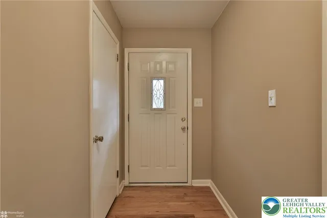 a view of an front door