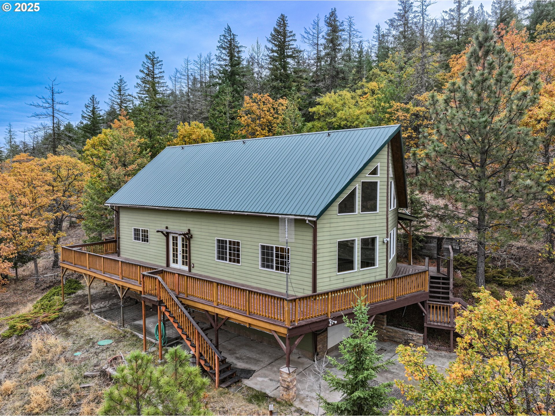 a house with trees in the background