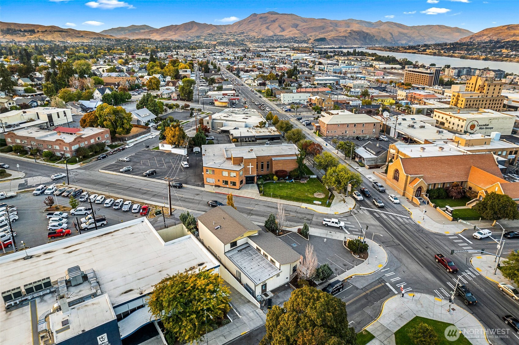 10 North Chelan Avenue Wenatchee, WA 98801 - Photo 7 of 40 an aerial view of a city with streets