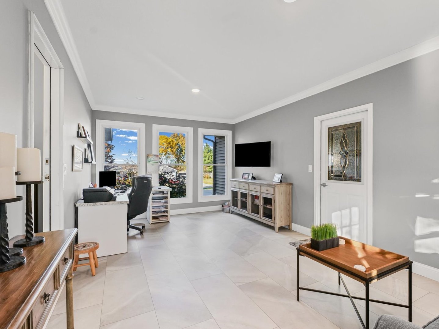 13 Prairie Acres Monticello, IL 61856 - Photo 24 of 53 a living room with furniture and a flat screen tv