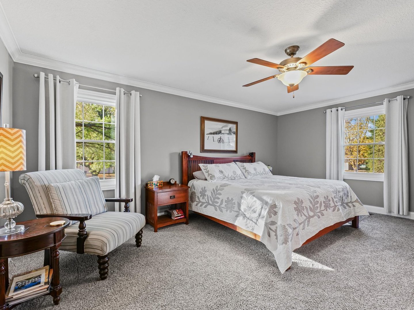 13 Prairie Acres Monticello, IL 61856 - Photo 34 of 53 a bedroom with a bed and a couch