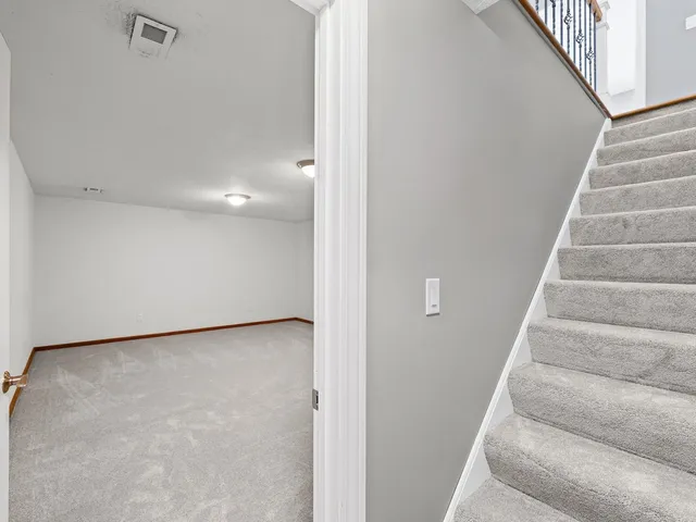 an empty room with an entryway