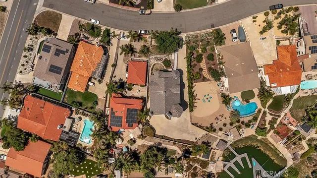 an aerial view of multiple house