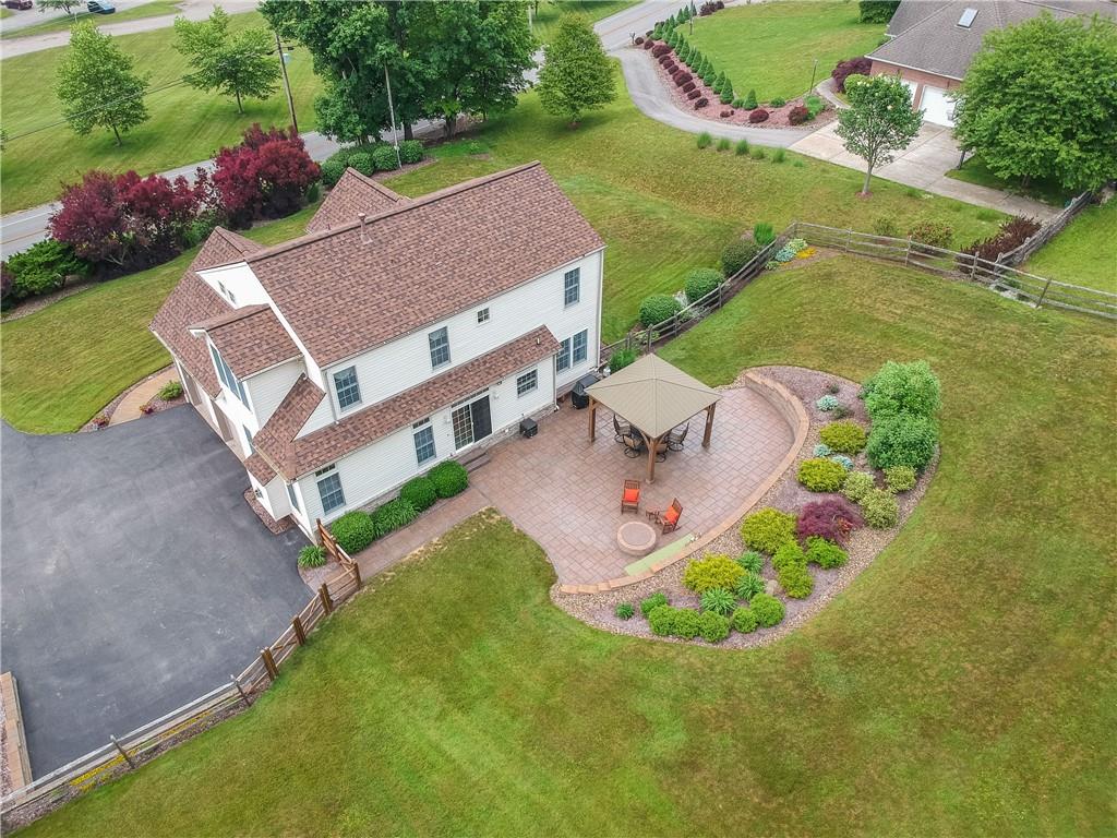 4014 Dickey Road Gibsonia, PA 15044 - Photo 38 of 50 an aerial view of a house with a garden and lake view