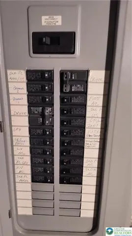 a view of a door and car parked in back of a house