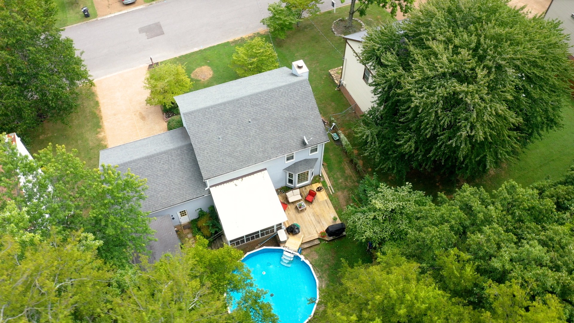 2019 Hidden Cove Road Mount Juliet, TN 37122 - Photo 25 of 29 an aerial view of a house with outdoor space and trees all around