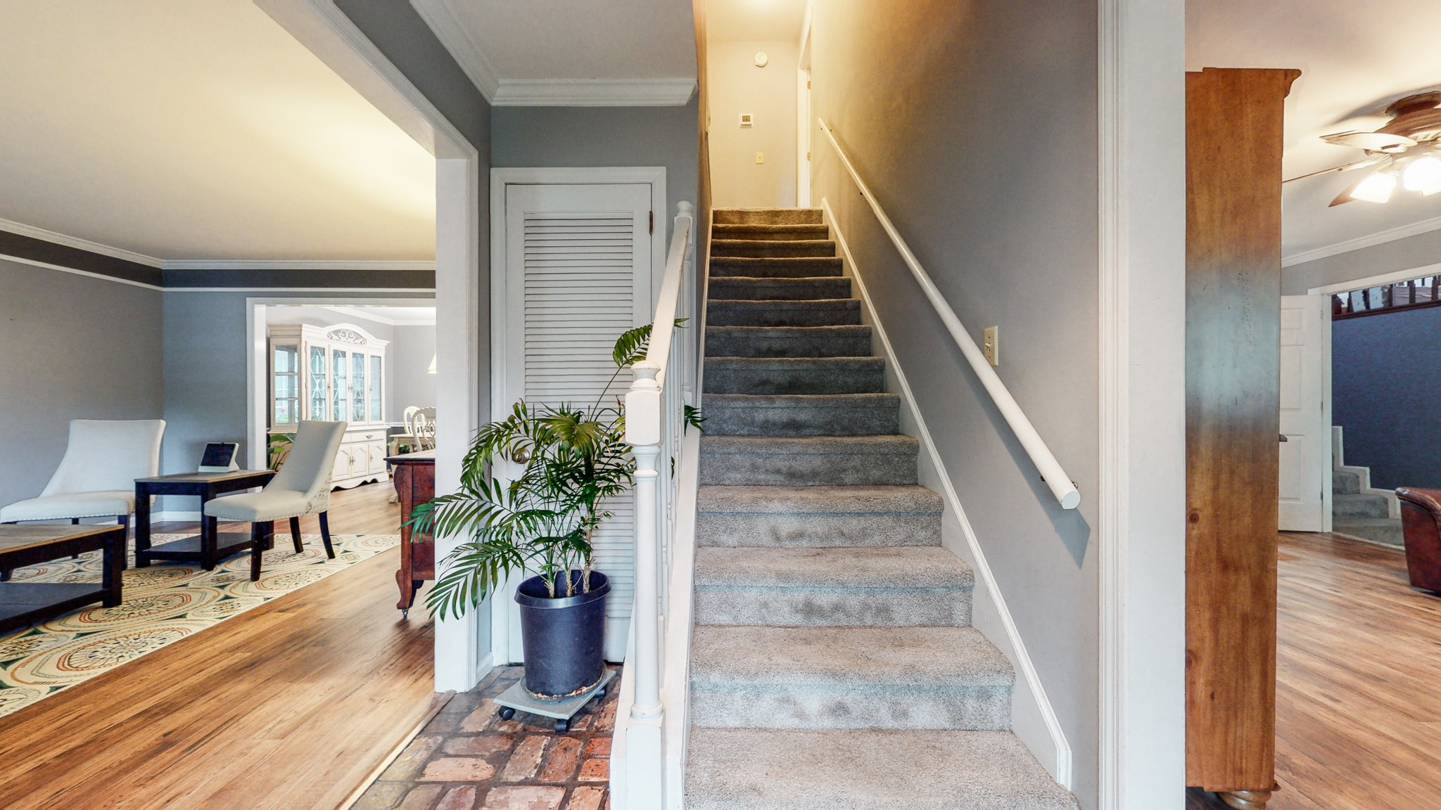 2019 Hidden Cove Road Mount Juliet, TN 37122 - Photo 4 of 29 a view of a hallway with wooden floor and a potted plant
