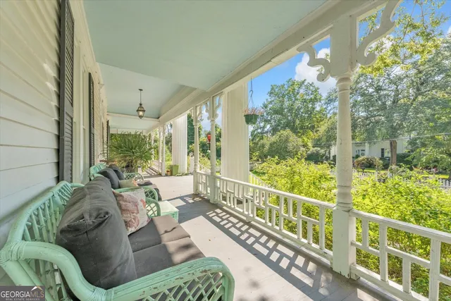 a view of a living room and dining room