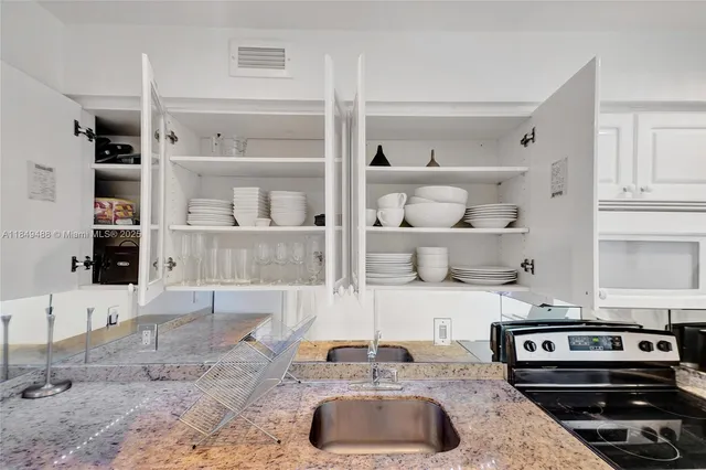 a view of a lake with houses