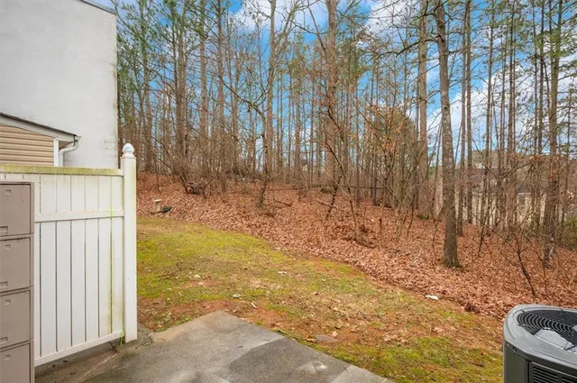a view of wooden fence