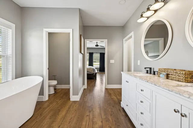 a view of a backyard of the house