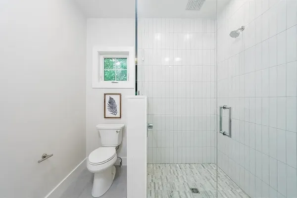 a bathroom with a toilet
