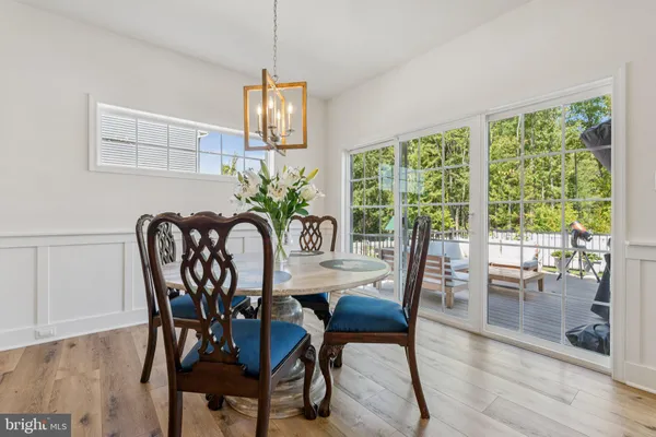 a view of a dining room with furniture wooden floor and livingroom