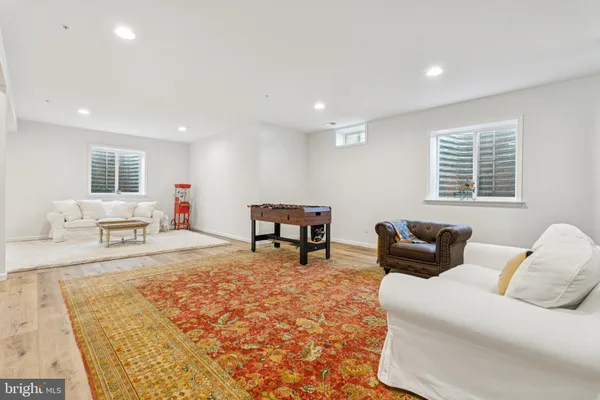 a living room with furniture and a couch