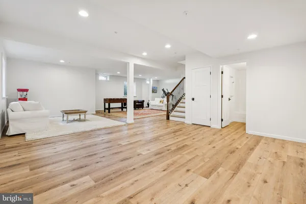 a view of a livingroom with a furniture