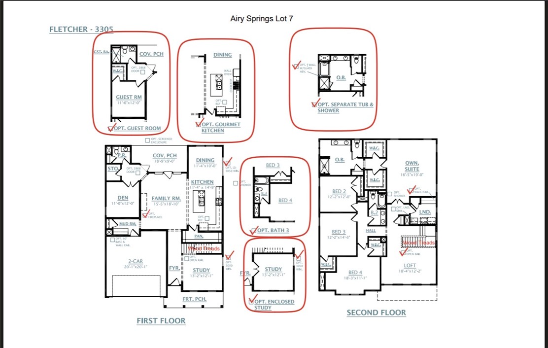 112 Airy Springs Road, Unit LOT 7 Walhalla, SC 29691 - Photo 4 of 4 Comprehensive blueprint layouts illustrate the versatile room configurations and spacious two-story design options.