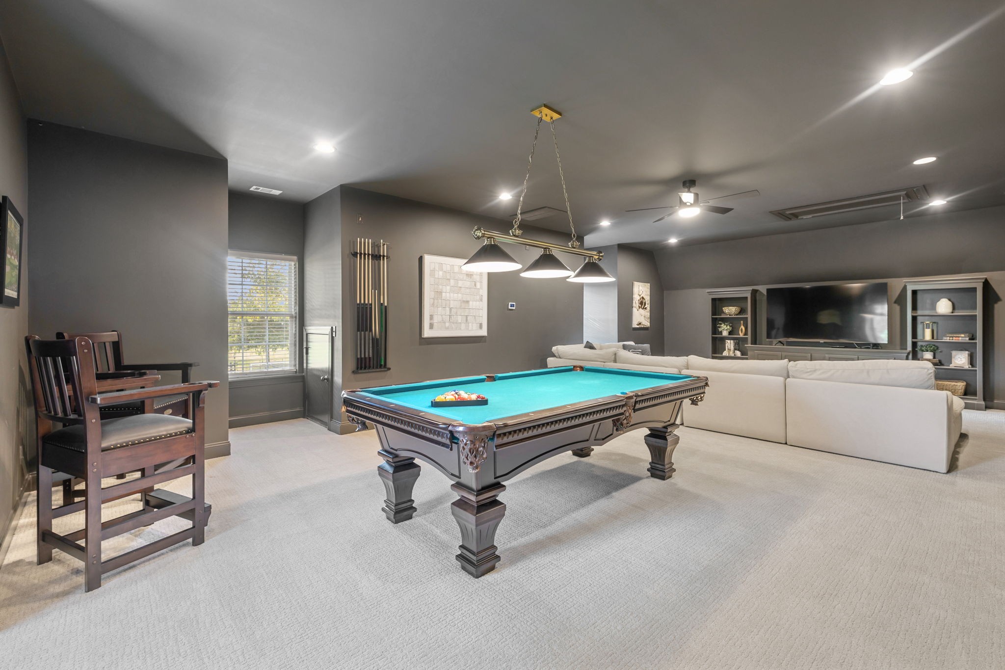 4420 Shores Road Murfreesboro, TN 37128 - Photo 49 of 89 a living room with furniture pool table and flat screen tv