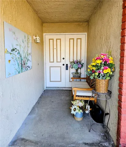 a room with toys and flowers