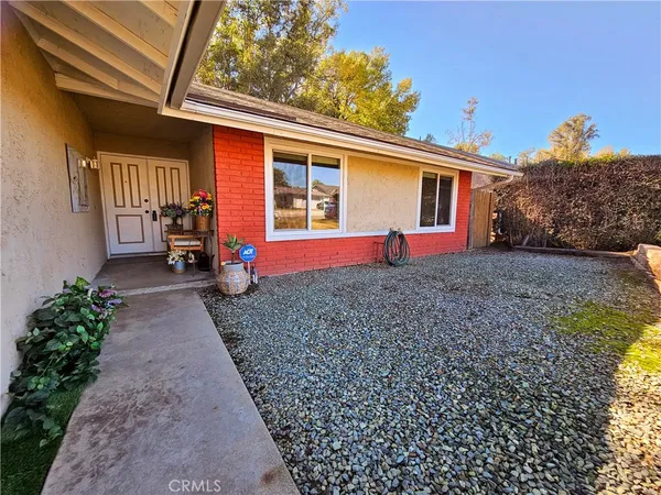a view of a house with a patio