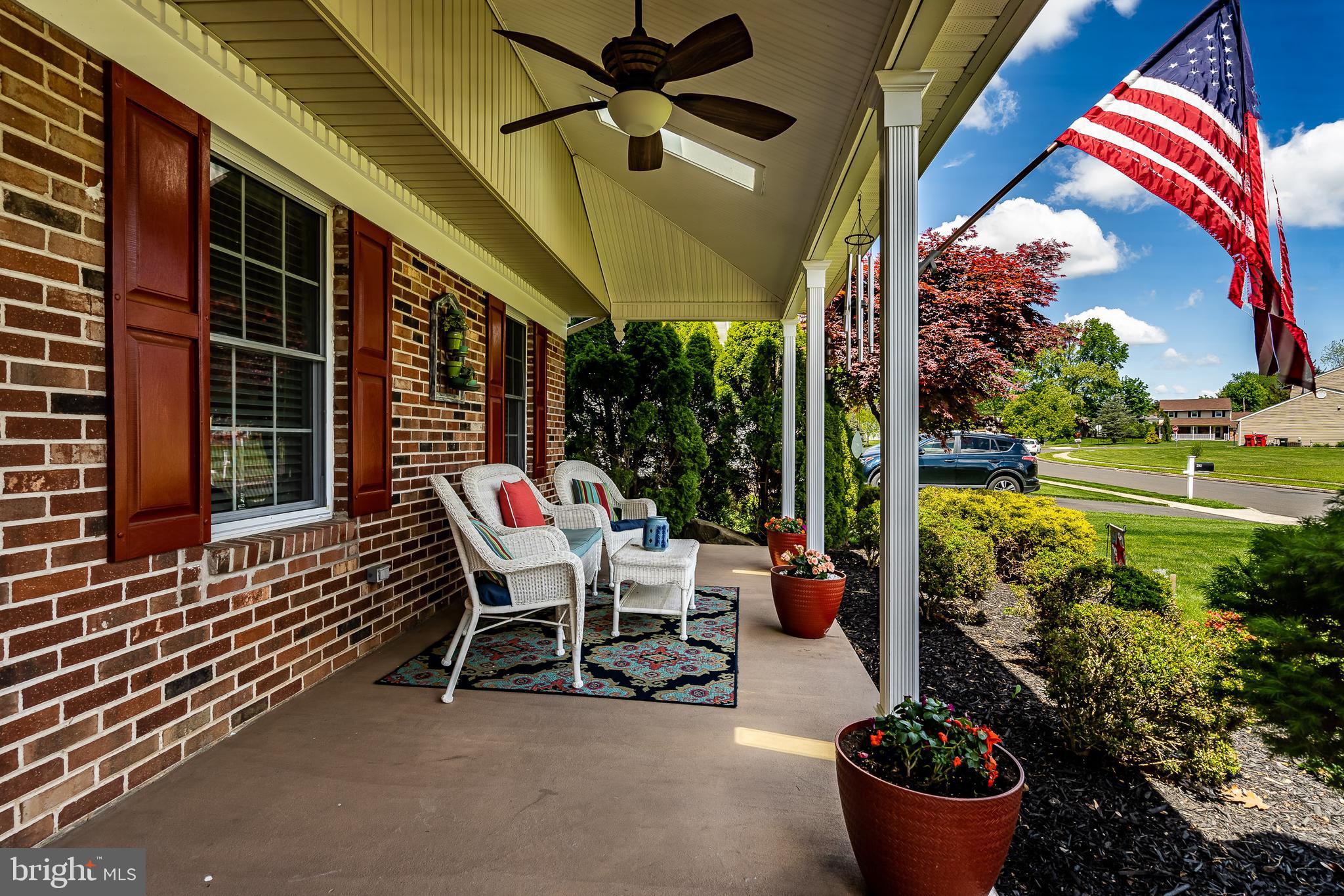 284 Magnolia Road Warminster, PA 18974 - Photo 3 of 53 Enjoy this pretty porch with ceiling fan