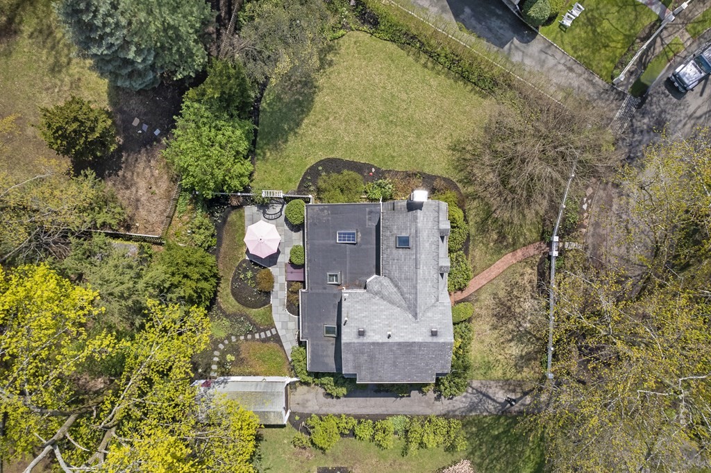 20 Stowell Road Winchester, MA 01890 - Photo 30 of 34 an aerial view of a house with a yard