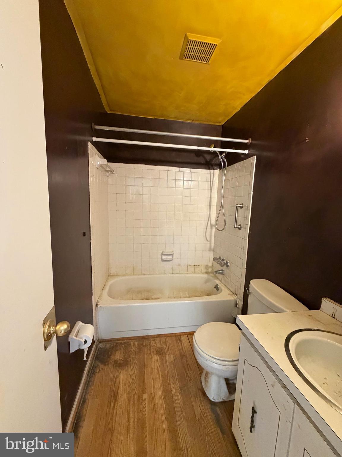 56 Apple Way Frederick, MD 21703 - Photo 13 of 14 a bathroom with a granite countertop bathtub shower sink mirror vanity and toilet