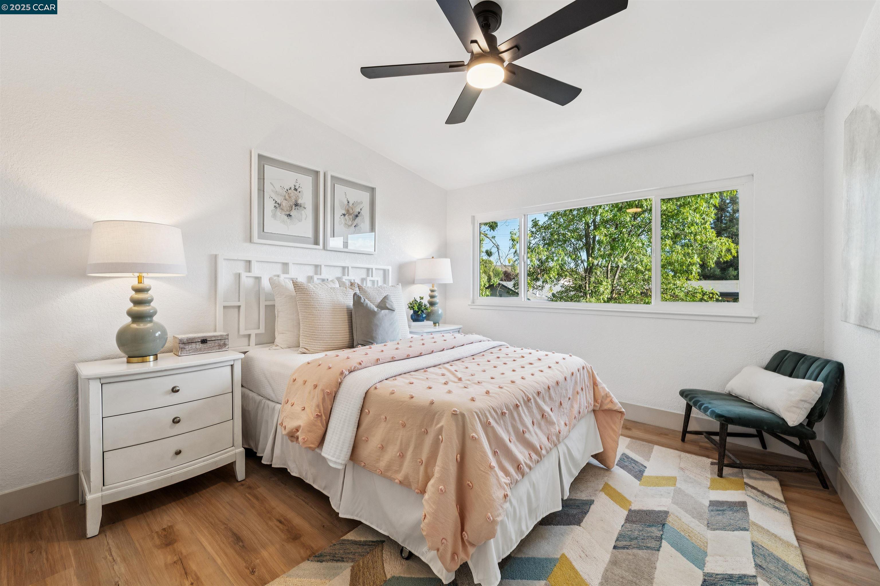 6 San Pedro Place San Ramon, CA 94583 - Photo 43 of 57 a bedroom with a bed and a chandelier