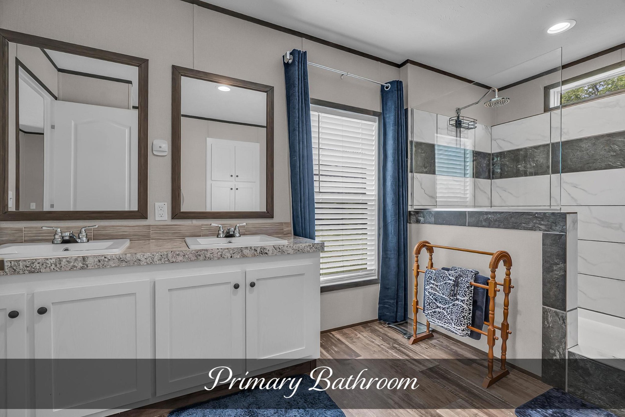 599 Days Road Lafayette, TN 37083 - Photo 12 of 32 a bathroom with a granite countertop sink and a mirror