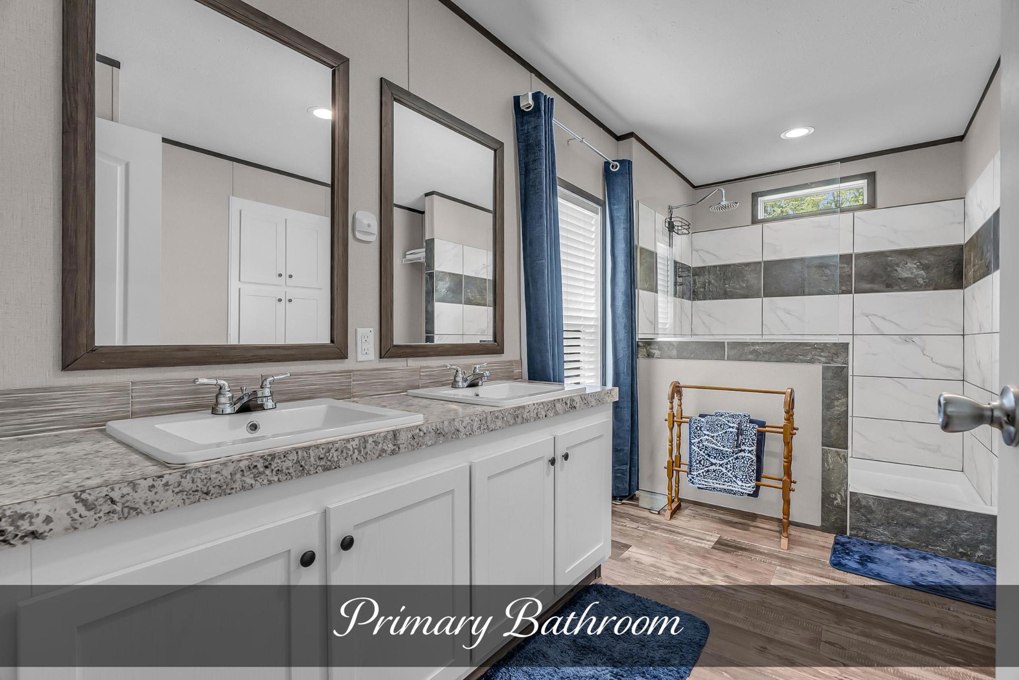 599 Days Road Lafayette, TN 37083 - Photo 13 of 32 a en suite bathroom with a granite countertop sink and a mirror