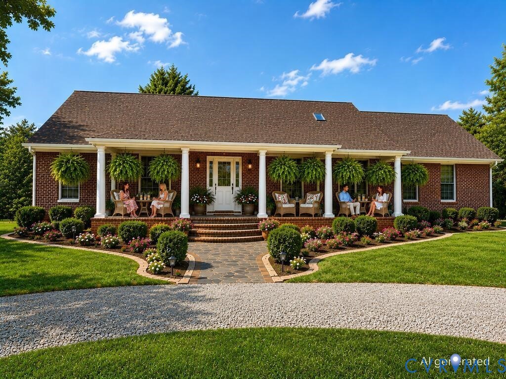 375 Schoolhouse Road Farmville, VA 23901 - Photo 2 of 79 Brick exterior residence with a covered front porc