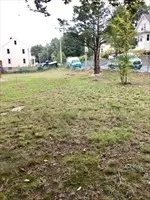 a view of a swimming pool and an outdoor space