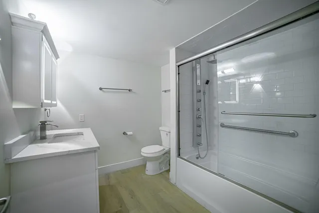 a view of swimming pool from a balcony